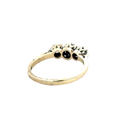 9ct yellow gold 1/4 caret diamond ring size P (sh25773l)