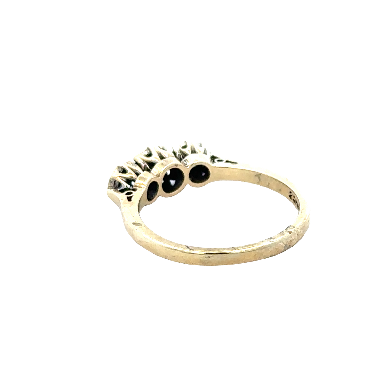 9ct yellow gold 1/4 caret diamond ring size P (sh25773l)