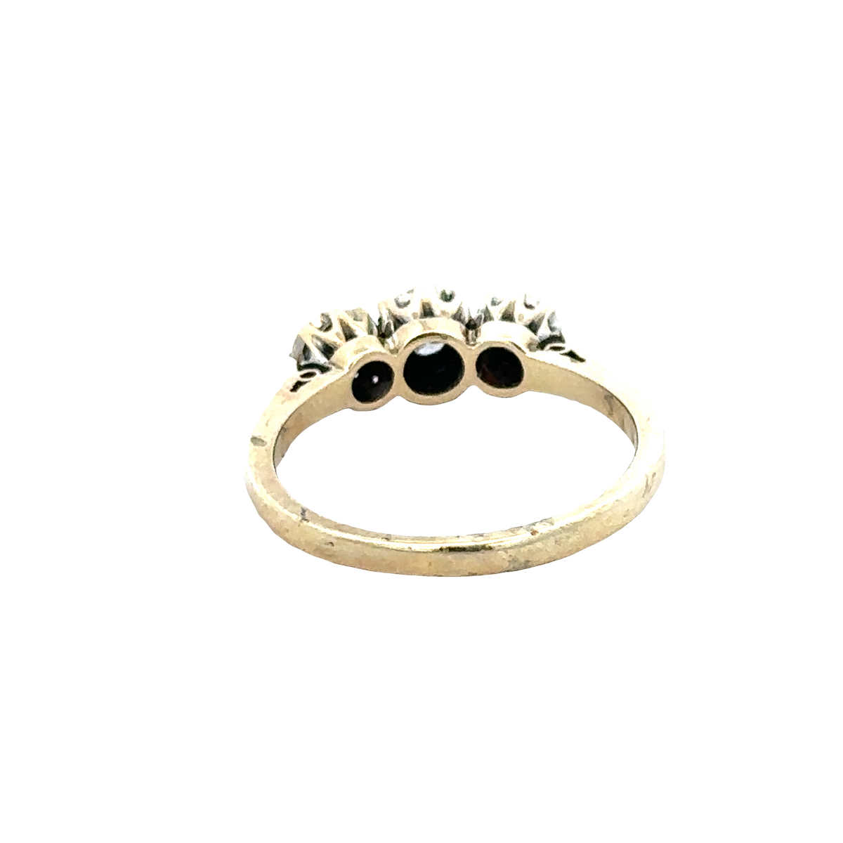 9ct yellow gold 1/4 caret diamond ring size P (sh25773l)