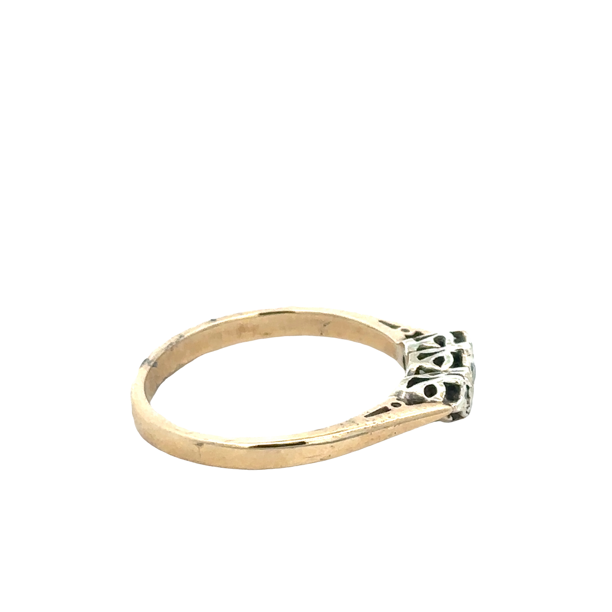 9ct yellow gold diamond ring size Q (sh25659l)