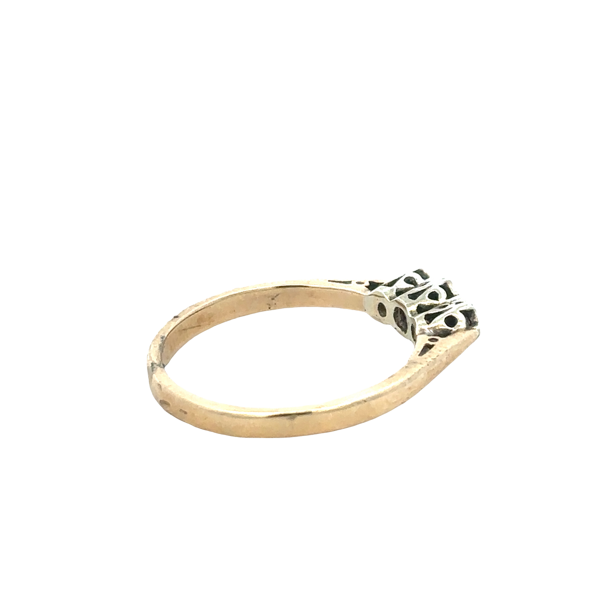 9ct yellow gold diamond ring size Q (sh25659l)