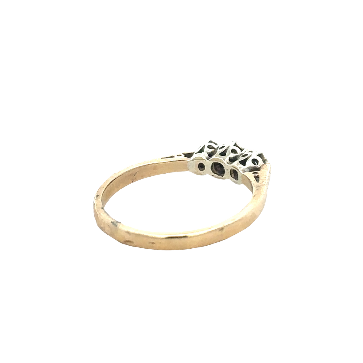 9ct yellow gold diamond ring size Q (sh25659l)