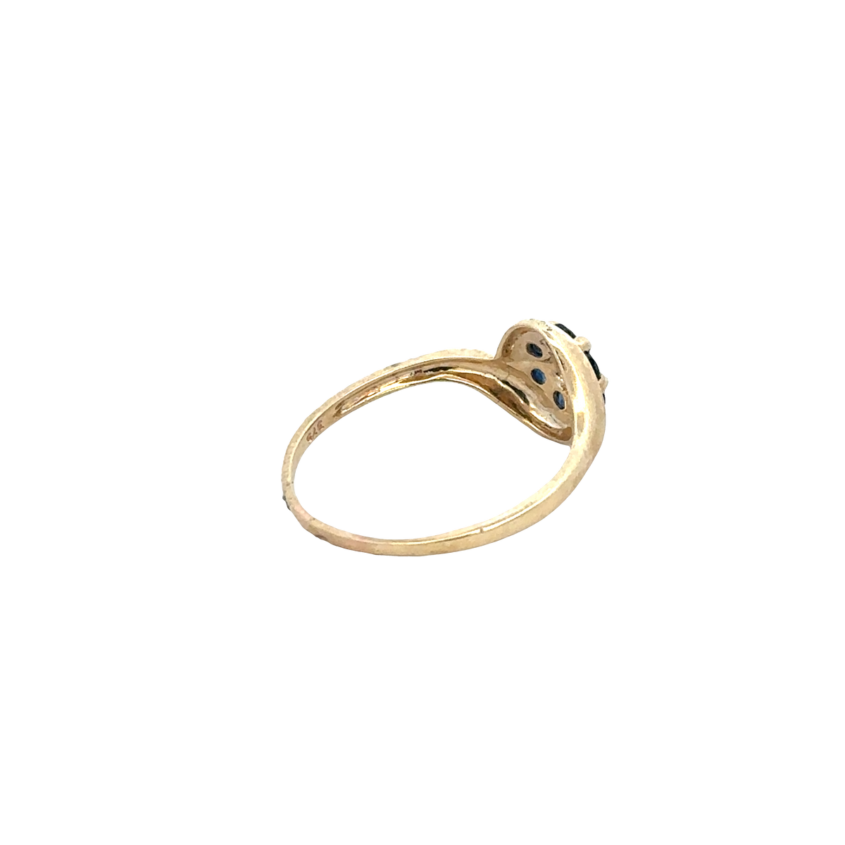9ct yellow gold sapphire and diamond ring size Q (sh25568l)