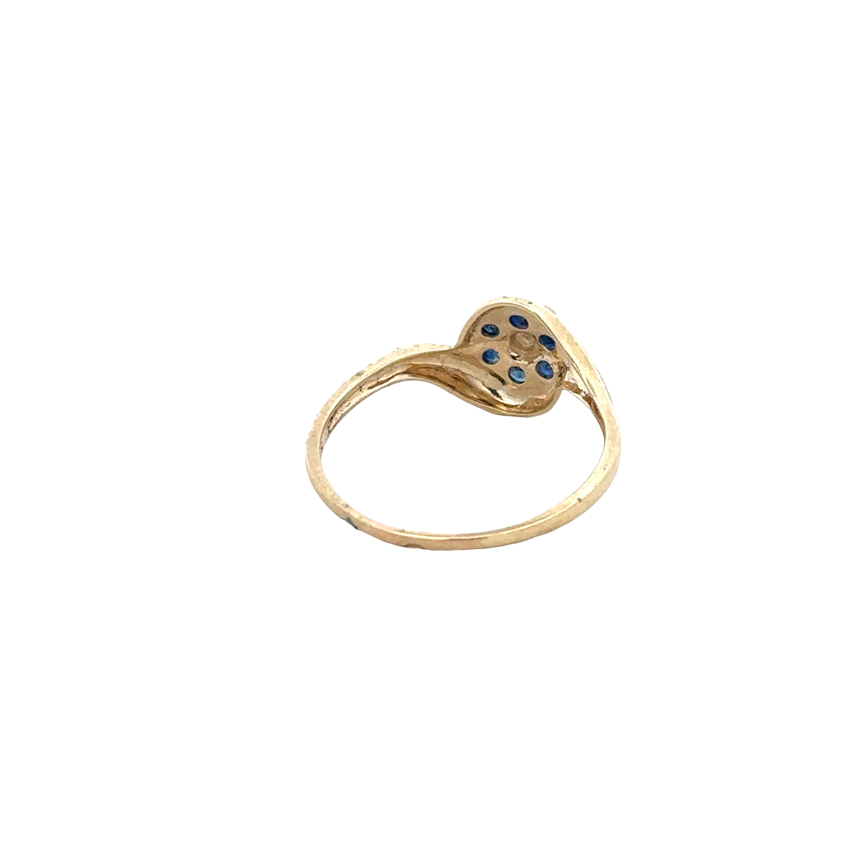 9ct yellow gold sapphire and diamond ring size Q (sh25568l)