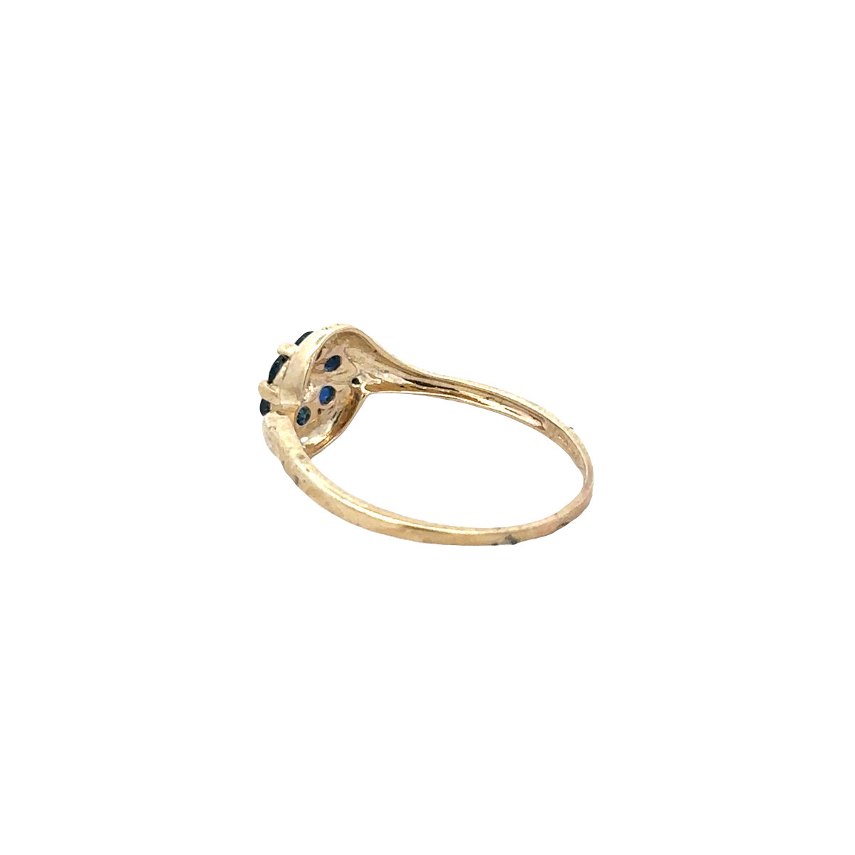 9ct yellow gold sapphire and diamond ring size Q (sh25568l)