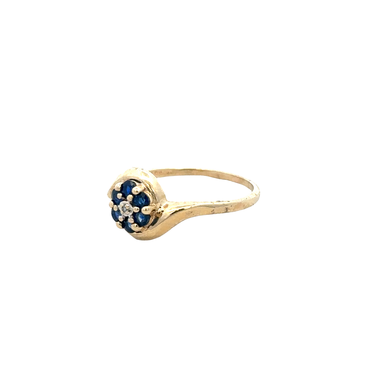 9ct yellow gold sapphire and diamond ring size Q (sh25568l)