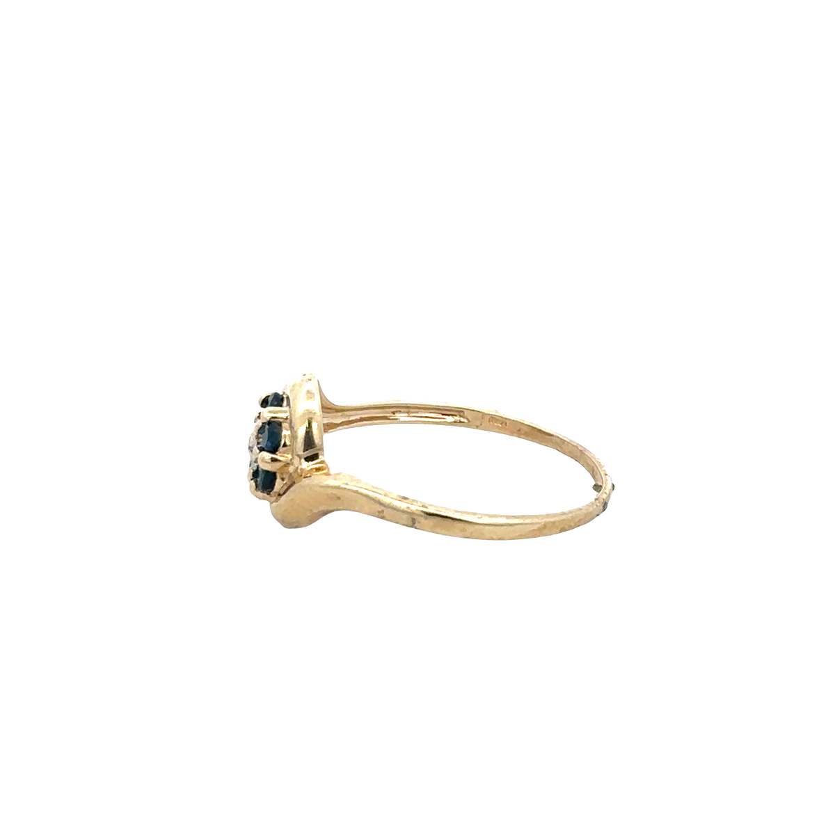 9ct yellow gold sapphire and diamond ring size Q (sh25568l)