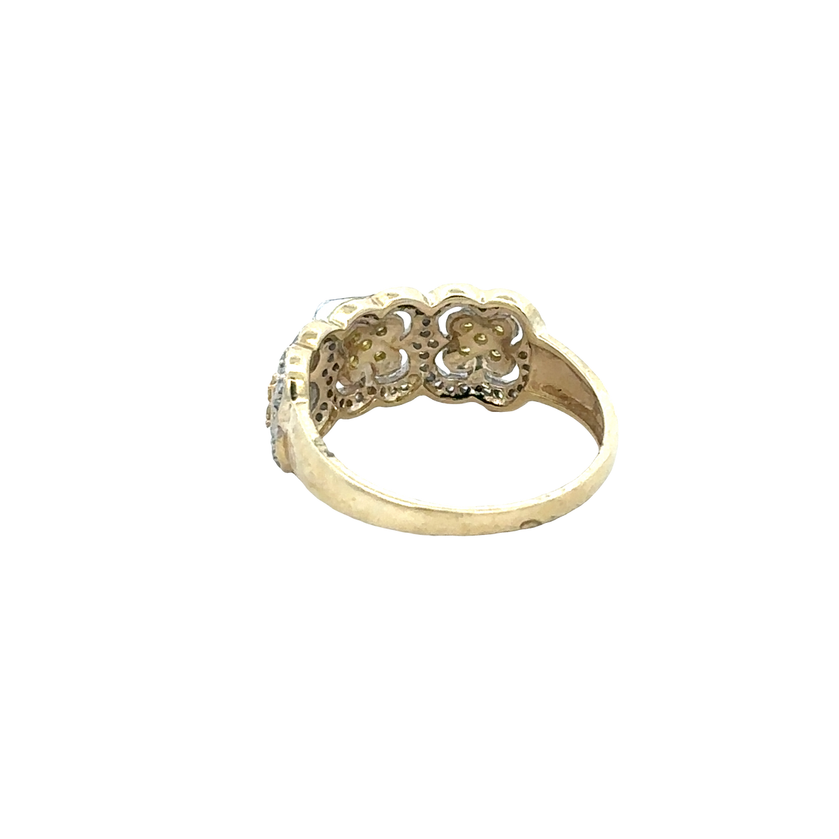 9ct yellow gold diamond ring size P (sh27742b)