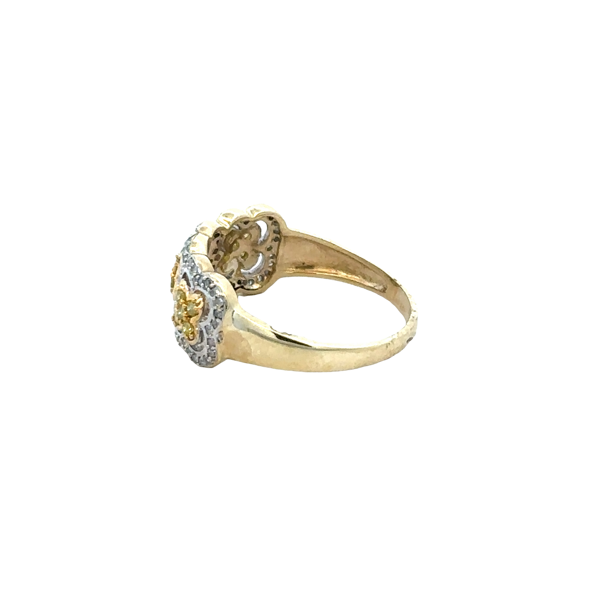 9ct yellow gold diamond ring size P (sh27742b)
