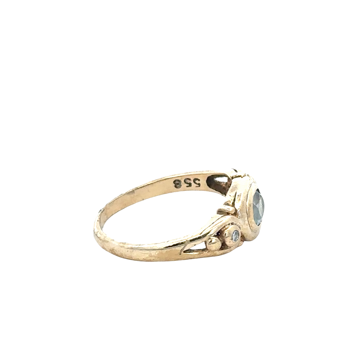 9ct yellow gold ring size M (sh27589b)