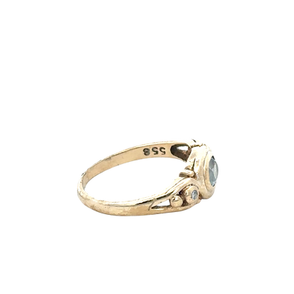 9ct yellow gold ring size M (sh27589b)