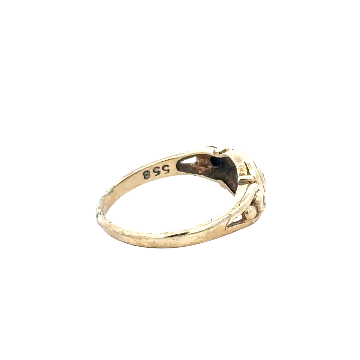 9ct yellow gold ring size M (sh27589b)