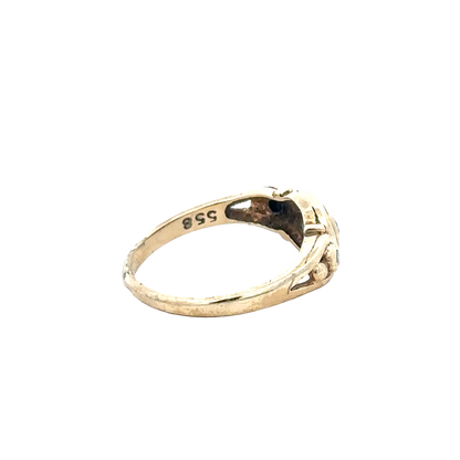 9ct yellow gold ring size M (sh27589b)
