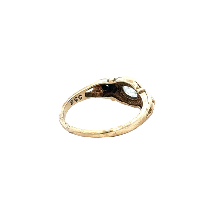 9ct yellow gold ring size M (sh27589b)