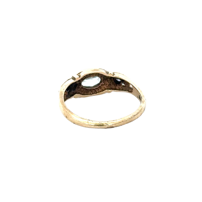 9ct yellow gold ring size M (sh27589b)