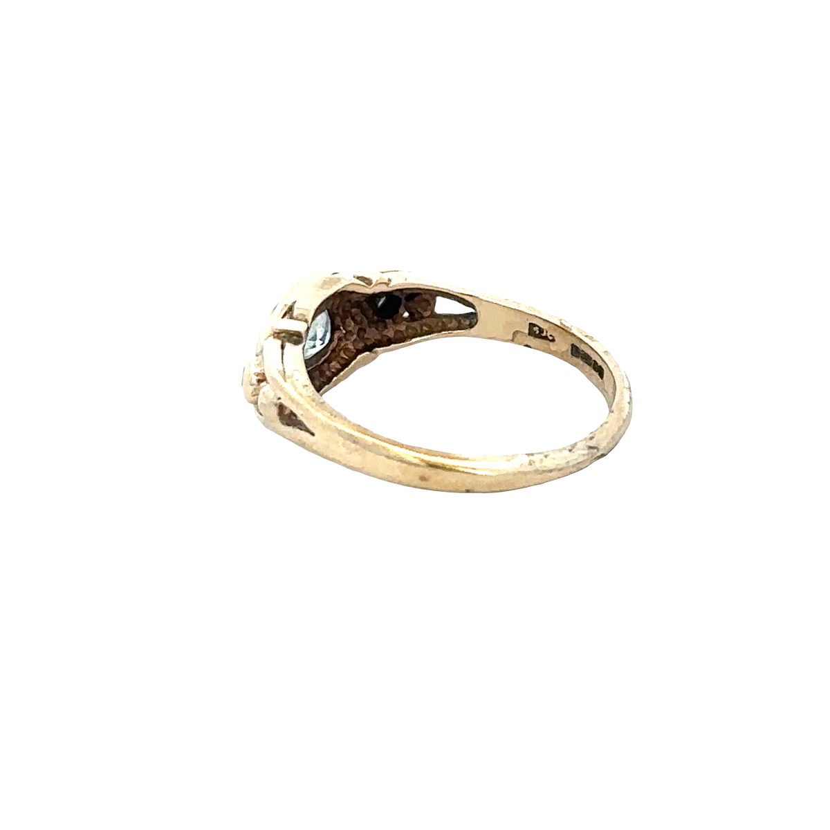 9ct yellow gold ring size M (sh27589b)