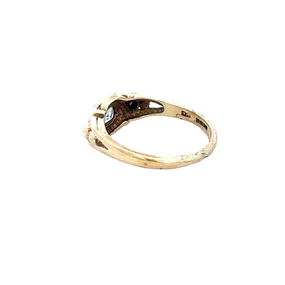 9ct yellow gold ring size M (sh27589b)