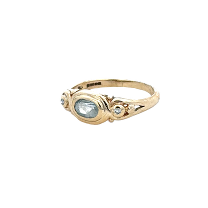 9ct yellow gold ring size M (sh27589b)