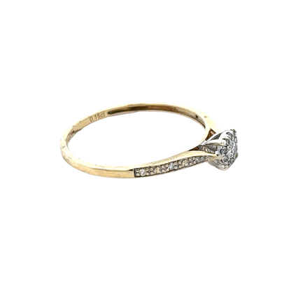 9ct yellow gold diamond ring size T (sh25771l)