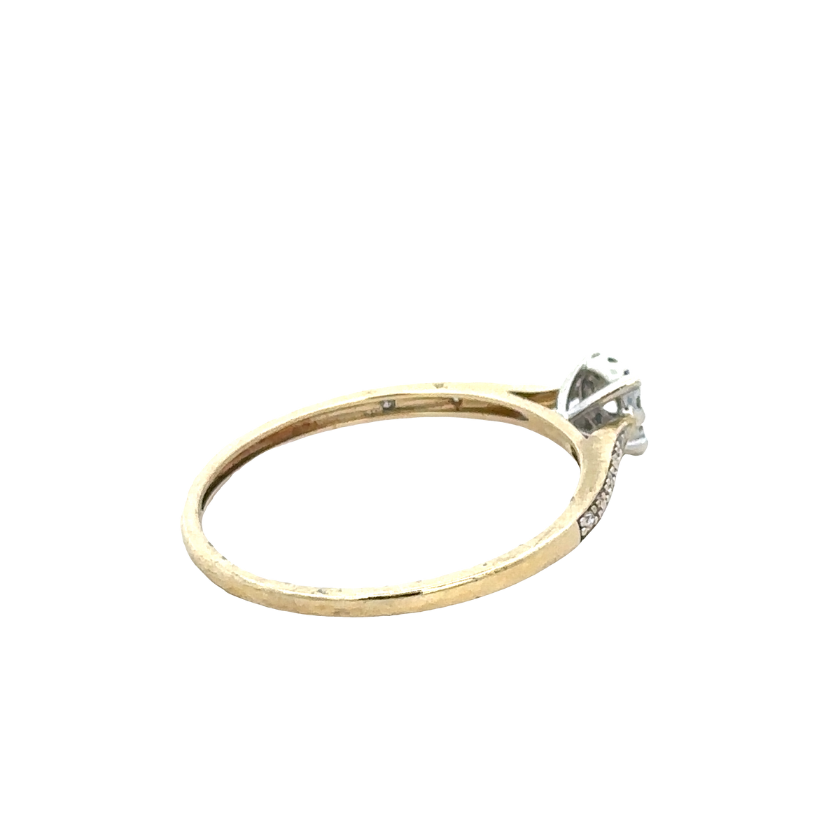 9ct yellow gold diamond ring size T (sh25771l)