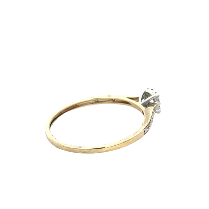 9ct yellow gold diamond ring size T (sh25771l)