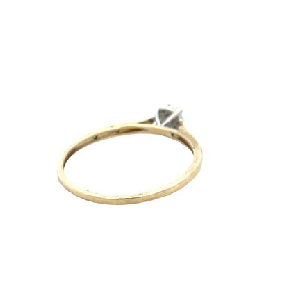 9ct yellow gold diamond ring size T (sh25771l)