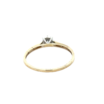 9ct yellow gold diamond ring size T (sh25771l)