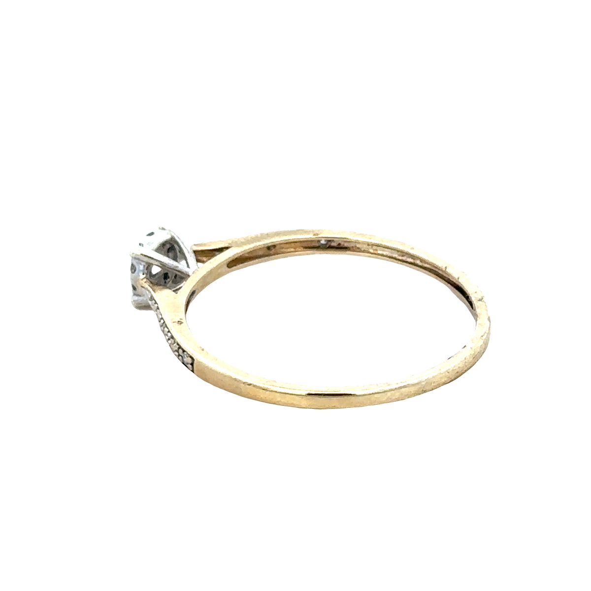 9ct yellow gold diamond ring size T (sh25771l)