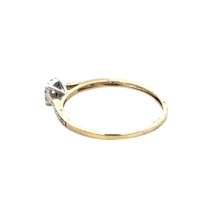9ct yellow gold diamond ring size T (sh25771l)