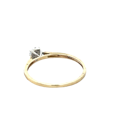 9ct yellow gold diamond ring size T (sh25771l)