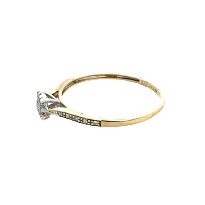 9ct yellow gold diamond ring size T (sh25771l)