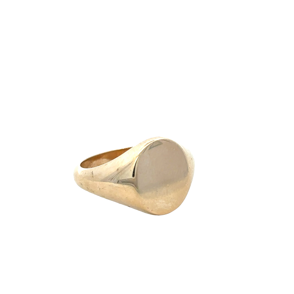 9ct yellow gold signet ring size S (sh27820b)