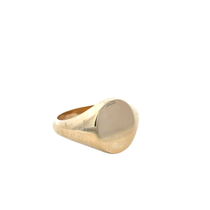 9ct yellow gold signet ring size S (sh27820b)