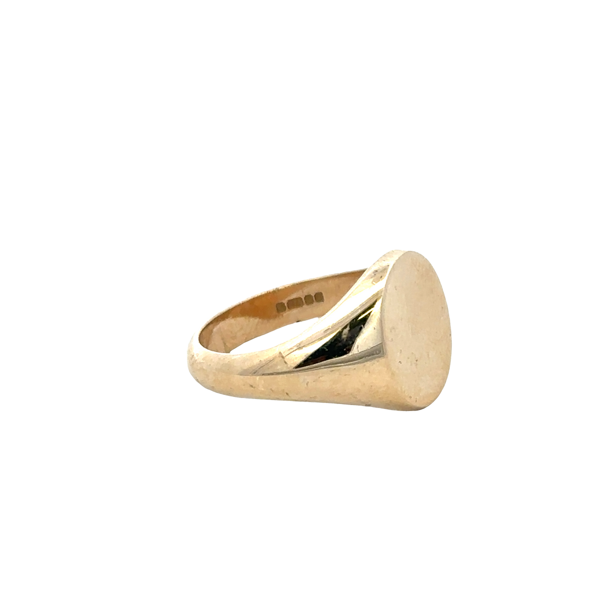 9ct yellow gold signet ring size S (sh27820b)