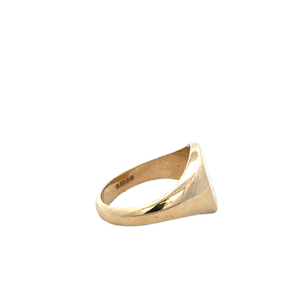 9ct yellow gold signet ring size S (sh27820b)