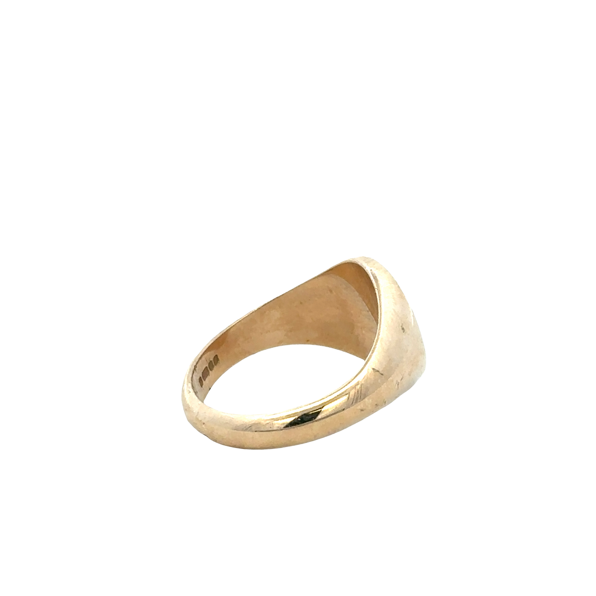 9ct yellow gold signet ring size S (sh27820b)