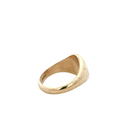 9ct yellow gold signet ring size S (sh27820b)