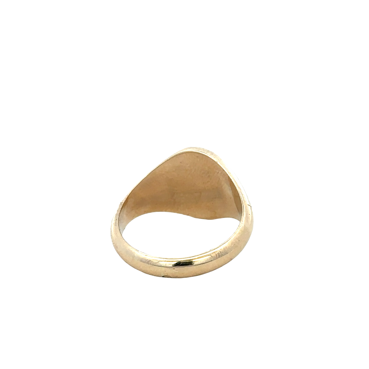 9ct yellow gold signet ring size S (sh27820b)