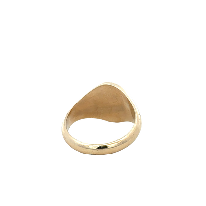 9ct yellow gold signet ring size S (sh27820b)