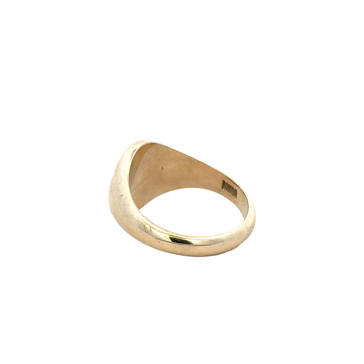 9ct yellow gold signet ring size S (sh27820b)