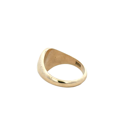 9ct yellow gold signet ring size S (sh27820b)