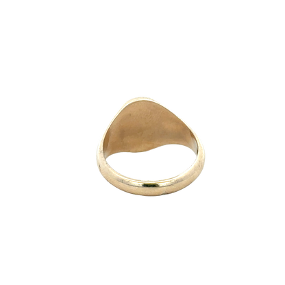 9ct yellow gold signet ring size S (sh27820b)