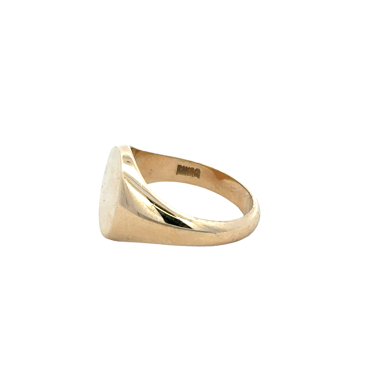 9ct yellow gold signet ring size S (sh27820b)