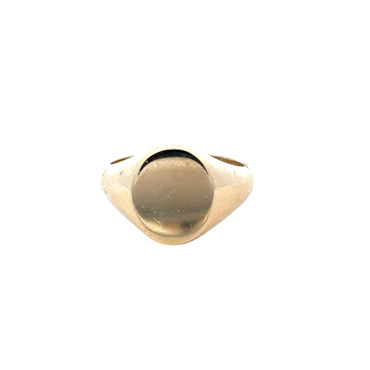9ct yellow gold signet ring size S (sh27820b)