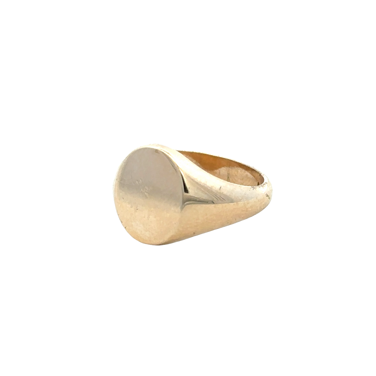 9ct yellow gold signet ring size S (sh27820b)