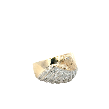 9ct yellow gold diamond ring size U1/2 (sh27825b)