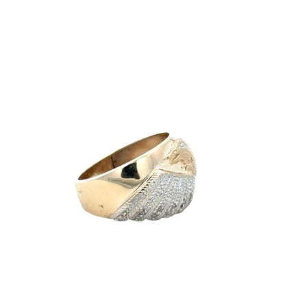 9ct yellow gold diamond ring size U1/2 (sh27825b)