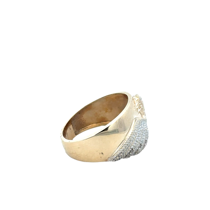 9ct yellow gold diamond ring size U1/2 (sh27825b)