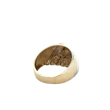 9ct yellow gold diamond ring size U1/2 (sh27825b)