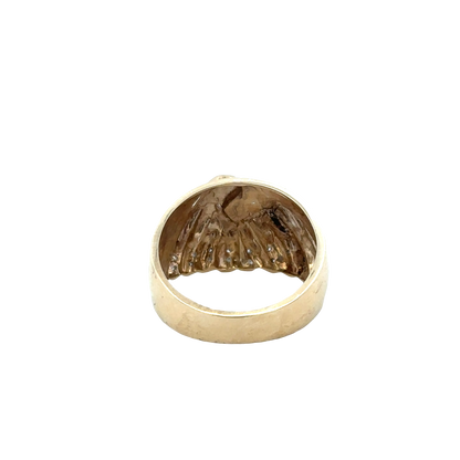 9ct yellow gold diamond ring size U1/2 (sh27825b)